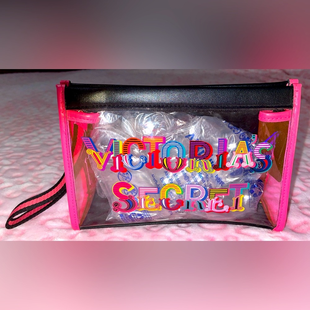 Victoria's Secret Multicolor Transparent Cosmetic Bag